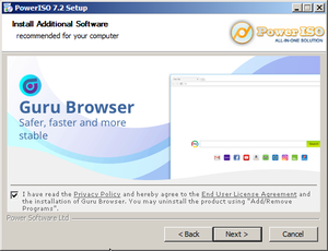 PowerISO attempt to install spyware 1