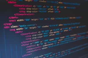 A computer screen showing lines of HTML code.
