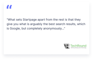 image from Startpage - Private Search Engine. No Tracking. No Search History.