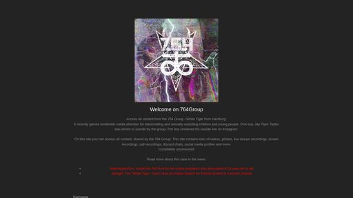 screenshot of 764 Group, White Tiger, Jay Taylor - All content - 764groueqpebvcuuwcu5zn7v3yb6hezrthf2sqvuvuzxlw2rxdzwoaqd.onion