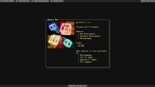 screenshot of About Me - geri2d6by6mxjv4qmxuggdfpkyetjuvvbaz256sm3fyp33svjmtgxlid.onion