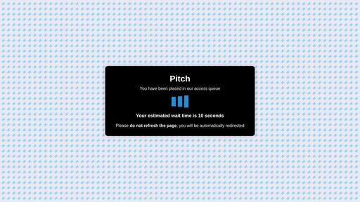 screenshot of Access Queue - Pitch - pitchprash4aqilfr7sbmuwve3pnkpylqwxjbj2q5o4szcfeea6d27yd.onion