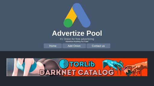 screenshot of AdvertizePool - http://o44s2laewyacadouxqtkoet2wqq5z34c7oghtgffb7pzykymi44gd2qd.onion