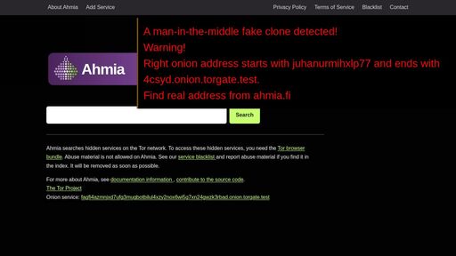 screenshot of Ahmia —
      Search Tor Hidden Services - juhanurmihxlp77nkq76byazcldy2hlmovfu2epvl5ankdibsot4csyd.onion