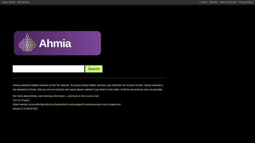 screenshot of About Us — Ahmia - http://ahmiafhihrb3s6ql7owifh7fb6t6pya5qqkadmov7ag4j56v7gkygsqd.onion/about