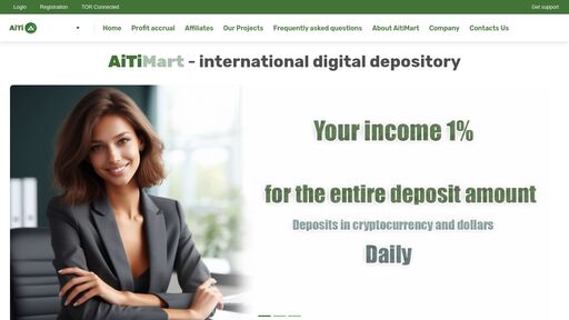 screenshot of AiTiMart - International Digital Depository - aititorekabqctf3ism22dixtuxcn3aco4se2r7fogrizdl6z4w4spyd.onion