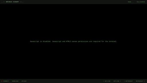screenshot of Archaic Binary | Retro Telnet BBS Systems | Legacy Bulletin Boards, ANSI Games & More - 2rwwci63bq33gupmks3x2lboqld3x2ody3sowksxhl4ymrey7wlddoyd.onion