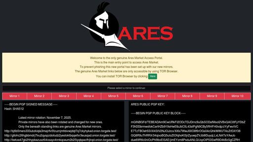 screenshot of Ares Market Access Portal - rj25tf2tbwt4no22slufc56weql2em2v2zkorklebk3qj6rbbr6bmoid.onion