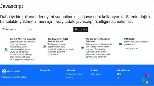 screenshot of Atlantis Market - http://utopia5wefvlfqfllznk5dowzby7m3vxieczbmwaigvrcqiuaa767zid.onion