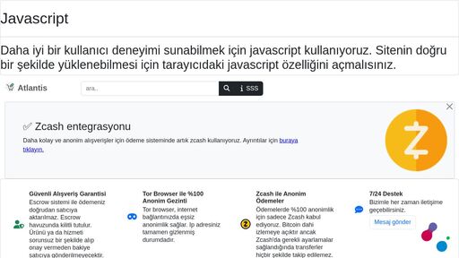 screenshot of Atlantis Market - uvyybhmbvuhxjsaifaskznpll6h4jpaqmqaezfvjbwlmey7v6svzntid.onion