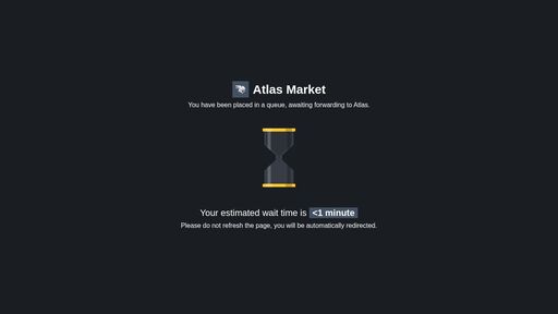 screenshot of Atlas Access Queue - atlasm7ux6xk4uvsd4ioauta4zzel6gz75mrea264za7yv736r6s5zyd.onion