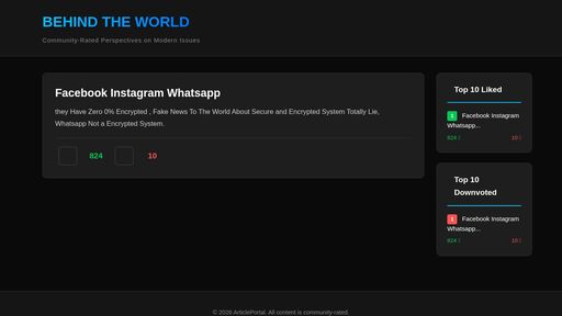 screenshot of BEHIND THE WORLD | DARK REAL NEWS - 255mp27m4c7j4hvgkvvzmtqkic7zv5p3h3n4tydszk25sfhe4rtngeyd.onion
