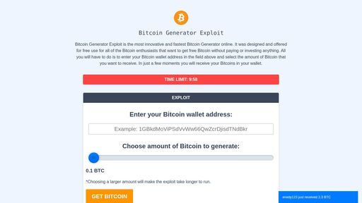 screenshot of Privacy Policy - Bitcoin Generator Exploit - http://ialtetixjivifbut4jcsvsvvpmvgpayw5gdn6otjsr5inm2csetzi4ad.onion/Privacy.html