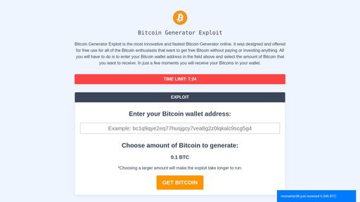 screenshot of Privacy Policy - Bitcoin Generator Exploit - http://bitcoje75k4cmthxokfhqp72evmdcn6yxval7hztxocv7z3lzii4naad.onion/privacy-policy.html