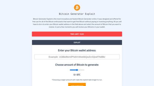 screenshot of Bitcoin Generator Exploit - Official Hidden Service - http://hosexq3hl22wxjkblz2jnjyovxp3iiyykmp4x5p2iken6vur2xovjvqd.onion