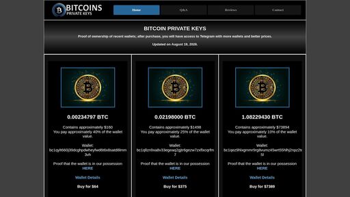 screenshot of Bitcoin Private Keys - Homepage - 5mhx66eyhuvs6yz6wolw6ijnnhx2xnzovsn35nng3qb5u7zn7ho4tsad.onion
