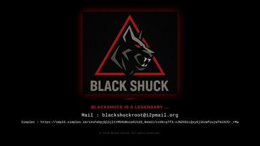 screenshot of Black Shuck - bsnhox3bdcwds5taccsuclk4lbyu7nof6hha5ntu5v4su5zbpetjcnqd.onion