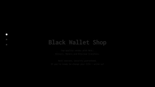 screenshot of Black Wallet Shop - wqvt4q73v5ljzyhb52bjsqjgguzkigcrl5woerbgqu2bxswdw4fappad.onion