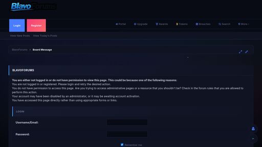 screenshot of BlavoForums - blavo27l6bvc7po4vdz6afph6q2caurn2slx3abkkprgb2xzwytpzsad.onion