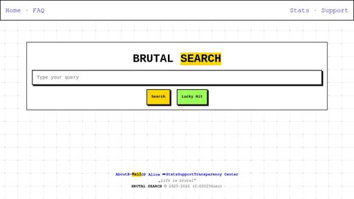 screenshot of SUPPORT - BRUTAL SEARCH - http://brutalsexptseyufhtzjmqldg3hurgeb77x4pvd2e65btko5modl2oid.onion/support.html