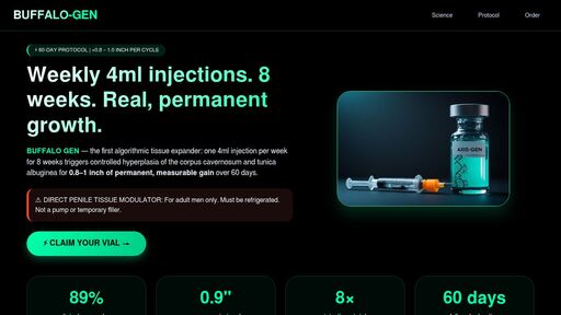 screenshot of BUFFALO GEN | 60-Day Lengthening Protocol - xaeov56vqe24qqrxiz75bssz5pisijclpe5zupijw3wprjcxb4captid.onion