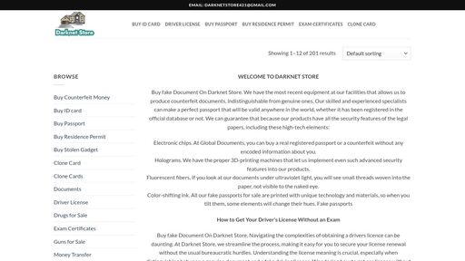 screenshot of Buy Fake Document - Darknet Store - 6hqdzbjehwq5gw6v3h6ifkgcgxlmgcw52lieunsmanmwformtuzyosid.onion
