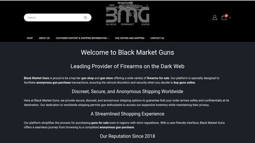 screenshot of Buy firearms online | Black Market Guns - Dark Web Gun Shop - bmguns3cak7kl7ksin2vho2gstg7vfz2lhr5s5aiiyfhfrfeevbtquid.onion