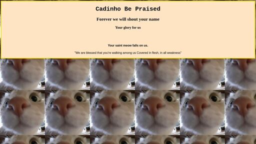 screenshot of Cadinho Be Praised - lzsgt3tlfyef3yesuj2zh25fbv6h7ziowzfaqqvvohp4bhho5xtgsxyd.onion