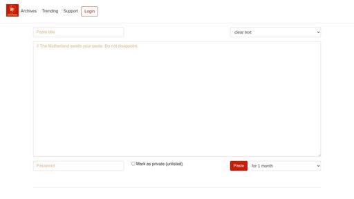 screenshot of CCCPaste - cccpastefzuz6unowzgjtdwmxwjfgf5za7owwci3b2zys4jmc3xjszad.onion