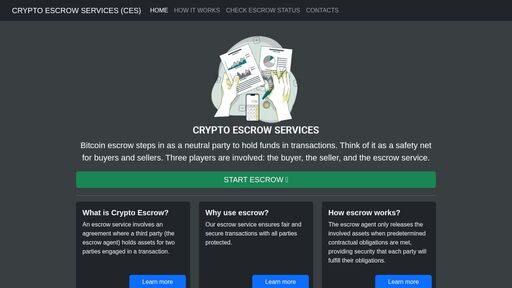 screenshot of CES - Escrow - http://hickkxbm6qhlcnnbwwsehalvg33y6ugtrhfdo3oyn2uujp5se6j62ayd.onion/escrow.php