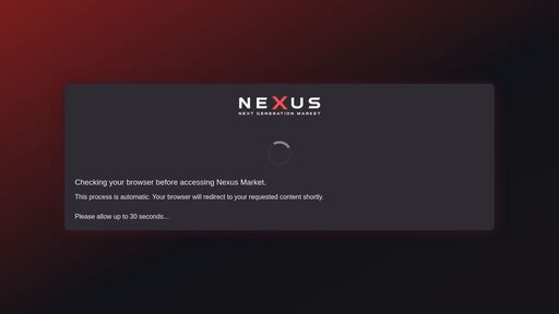 screenshot of Checking your browser… - nexusafejew45osqaawl2xqjwmincsfvjwuwtm2fums2kjeon7tbmlid.onion