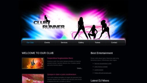 screenshot of Club Template - free css template - http://5m7fcgqhkj5qisp3fay5xm77mi2d2jodwe3yi4z4oczooneddwt2c5yd.onion