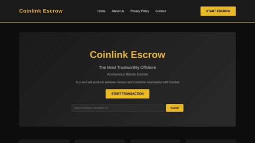 screenshot of Coinlink Escrow – #1 Trusted TOR Escrow - http://coinlnjn5ymspvylgol5m35qpysyypk2fucyssb4m2tfj3ha2isfbwid.onion