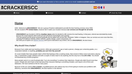 screenshot of CRACKERSCC | Home - cracke3ddnh3vg2nfgp6b6bhq7jsb3vurjyiqrjctaaphg26o3zcnnqd.onion