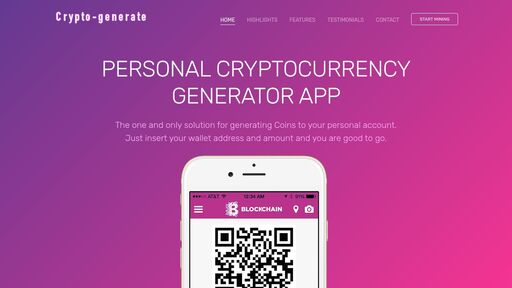 screenshot of Crypto Generator App - First Free Personal Coins Generator Online - http://realuei2bpozpyiyshvq4ackmgukfet2nnu6ec62pabm3olgzwk3gqid.onion/tools.html
