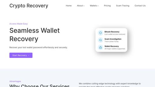 screenshot of Crypto Recovery - hrhrtzdxcnx6xat5z2rglpjivz4wbh2nm7bgevxanfatwom2sc2ijhad.onion