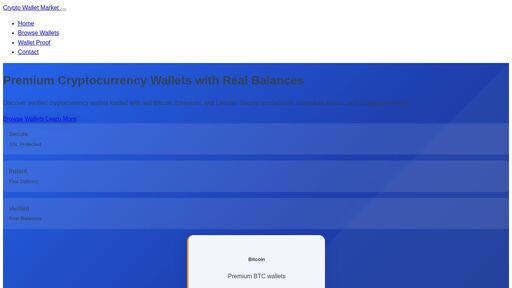 screenshot of Crypto Wallet Market - Premium Cryptocurrency Wallets - wlletmukpft75pcooez356lhqw3xzncfngqxkilap3on3h75i26rmjid.onion