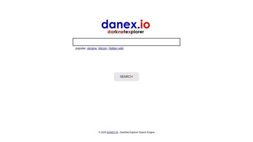 screenshot of DANEX - DarkNetEXplorer Search - http://danexio6sl47tir2w5je35lva3qipokvnzab4rwjczdiua42lvyspsyd.onion