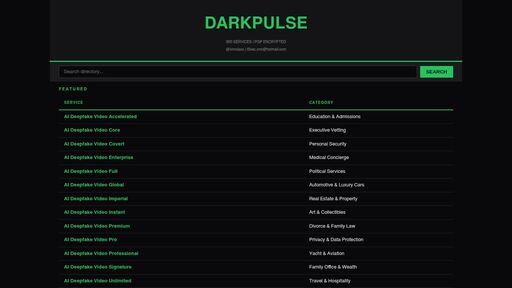 screenshot of DARKPULSE - 900 Hacking Services Database DDoS ATM Jackpotting Spyware Deep Web Ahmia Onion - yajzwtszrboap7rlwg6agdz5mjyyotttgmorh2f4h54aera6r2cxlsyd.onion