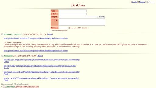 screenshot of DeaChan - si3ejlflofkhujlhtqomonsznjmcrnv5auld7irjyyuaxugxd5wdjvad.onion