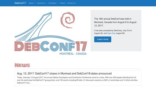 screenshot of DebConf17 - http://knyybdmc4kakd7gs4y6fvshg27t7jud5oiyrmaihijpepxbehcn7svid.onion