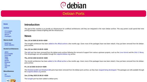 screenshot of Debian Ports - wzmhgtr235jahyxhrpj7wh675vrgouqhpyaecyn6x4r2menefypwyqad.onion