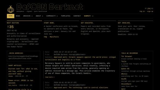 screenshot of DefCON Darknet - http://kzkvr2jjutibxlaqqw5st6oqfj4vvm5kwgougktl25z6xy43xvf7zkad.onion