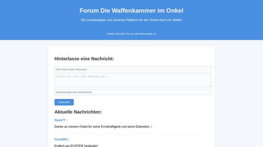 screenshot of Deutsche Waffe Forum - ji4jzsvnjqtqcpssz5g3txmrssllielwdmxxipszjuwe76e6ui4dv6id.onion