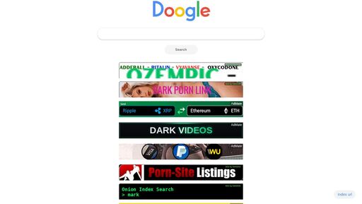 screenshot of Doogle Web Search - Search the DeepWeb with Doogle - hra3ywsbhyplghdggjjxitxo53ppjebu2bcmu6lvpbdipzug6a7uobid.onion