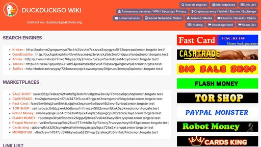screenshot of DuckDuckGo Wiki - duckwm3krjkdpb7wbkgbra5bu7ilwr2wj5zjp6pym7clfprumwdluhid.onion
