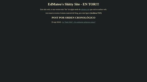 screenshot of EdMateo's Shitty Site - edmatka4yo6zt5mgc5pcm2cdhhooewjjh22caoadlydz2c4d2lfw24qd.onion