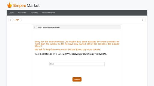 screenshot of Empire Market - http://5a4ojygvz5hbnqptyj34hvjjwrjpvnz2gfyzudnspcg2ieqw7gl53pqd.onion