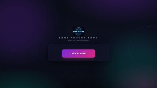 screenshot of Enter · Phantom Market - http://phansz4l5tmxury6brqw7hadu3riw2au7rqcrhivv7ujk3a6va5j7vyd.onion