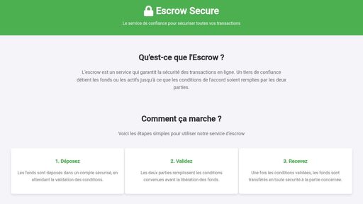 screenshot of Escrow - Sécurisez vos Transactions - ofd235s77kesfto6htn55mvkylpbk4glqdnjc4nu4d5htmhfmr25x3id.onion